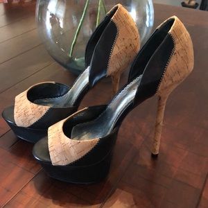 Black and Cork heels